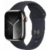 Apple Watch Series 9, 41 мм, корпус из алюминия графитового цвета, спортивный ремешок цвета «полуночный», размер S/M
