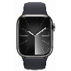 Apple Watch Series 9, 41 мм, корпус из алюминия графитового цвета, спортивный ремешок цвета «полуночный», размер S/M