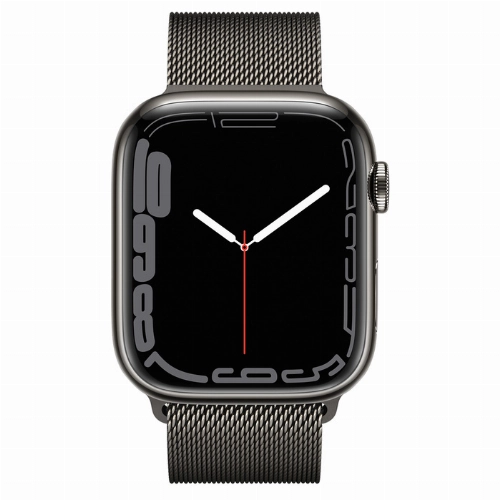 Умные часы Apple Watch Series 7 45 мм, Graphite Stainless Steel Case with Milanese Loop, графит