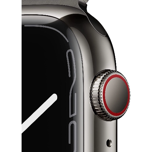 Умные часы Apple Watch Series 7 45 мм, Graphite Stainless Steel Case with Milanese Loop, графит