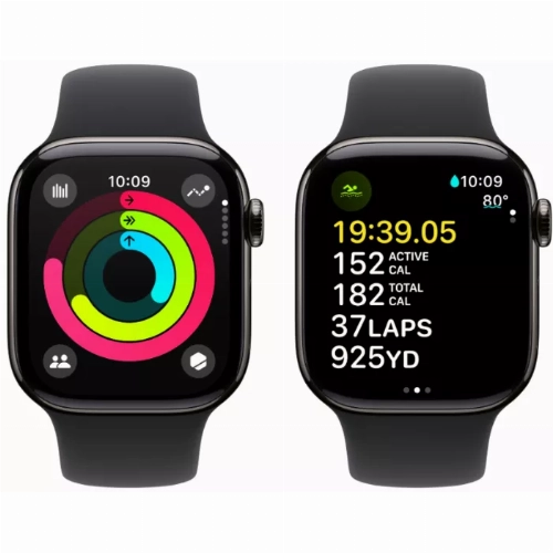 Умные часы Apple Watch Series 10 46 мм, M/L 140-245 мм, Titanium Case GPS+Cellular, Black