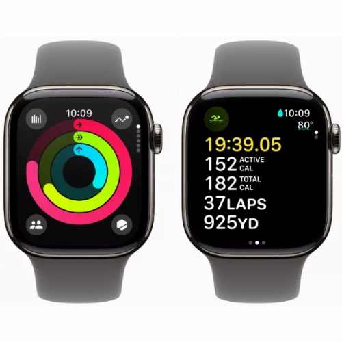 Умные часы Apple Watch Series 10 42 мм, M/L 140-245 мм, Titanium Case GPS+Cellular, Gray
