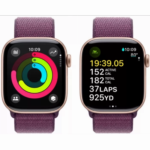 Умные часы Apple Watch Series 10 42 мм, Aluminium Case GPS, Sport Loop, Rose Gold