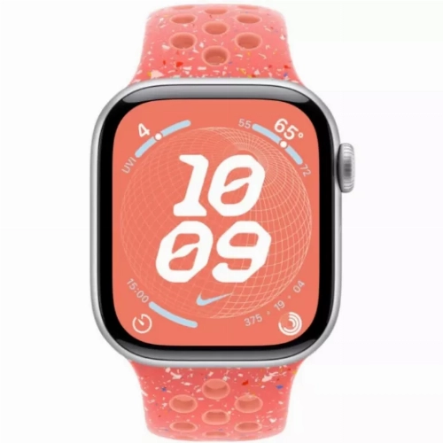Умные часы Apple Watch Series 10 42 мм, S/M 130-180 мм, Aluminum Silver Case with Magic Ember Nike Sport Band