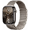 Умные часы Apple Watch Series 10 42 мм, M/L 140-245 мм, Titanium Case Cellular, Milanese Loop, Natural