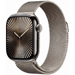 Умные часы Apple Watch Series 10 42 мм, M/L 140-245 мм, Titanium Case Cellular, Milanese Loop, Natural
