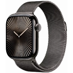 Умные часы Apple Watch Series 10 42 мм, S/M 130-180 мм, Titanium Case Cellular, Milanese Loop, Black