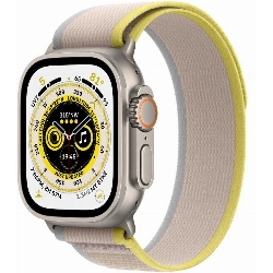 Apple Watch Ultra GPS + Cellular, 49 мм, корпус из титана, ремешок Trail желтого/бежевого цвета, размер M/L
