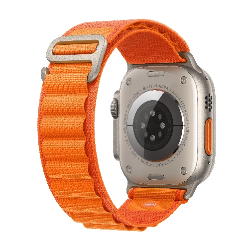 Apple Watch Ultra GPS + Cellular, 49 мм, корпус из титана, ремешок Alpine оранжевого цвета, размер M