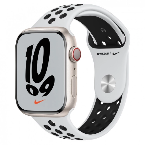 Умные часы Apple Watch Series 7 41 мм Aluminium Case with Starlight NIKE, сияющая звезда