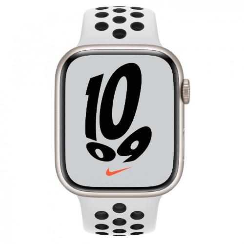 Умные часы Apple Watch Series 7 41 мм Aluminium Case with Starlight NIKE, сияющая звезда