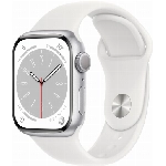 Умные часы Apple Watch Series 8 41 мм Silver Aluminium Case with Sport Band, размер S/M