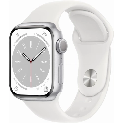 Умные часы Apple Watch Series 8 45 мм Silver Aluminium Case with Silver Sport Band, размер S/M