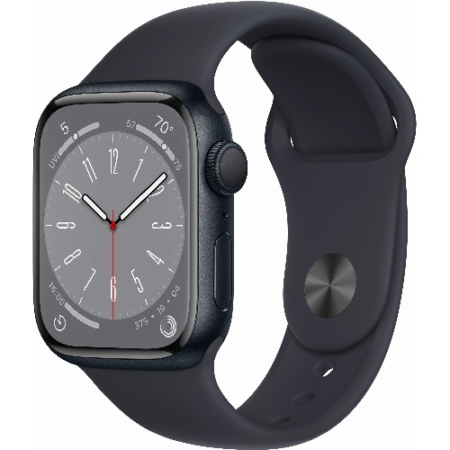 Умные часы Apple Watch Series 8 41mm Midnight Aluminium Case with Midnight Sport Band M/L