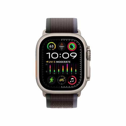 Apple Watch Ultra 2 GPS + Cellular, 49 мм, корпус из титана, ремешок Trail синего/черного цвета, размер S/M