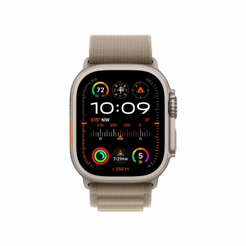 Apple Watch Ultra 2 GPS + Cellular, 49 мм, корпус из титана, ремешок Alpine оливкового цвета, размер L