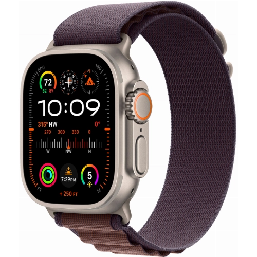 Apple Watch Ultra 2 GPS + Cellular, 49 мм, корпус из титана, ремешок Alpine цвета индиго, размер M