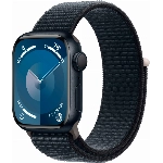 Apple Watch Series 9, 45 мм, корпус из алюминия цвета «темная ночь», нейлоновый ремешок цвета «темная ночь»
