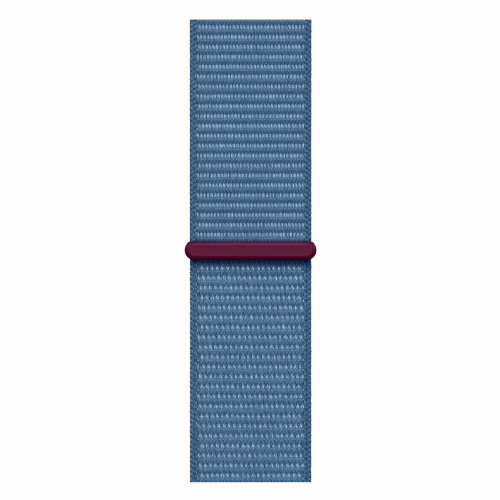 Apple Watch Series 9, 41 мм, корпус из алюминия серебристого цвета, нейлоновый ремешок цвета «ледяной синий»