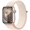 Apple Watch Series 9, 45 мм, корпус из алюминия цвета «сияющая звезда», нейлоновый ремешок цвета «сияющая звезда»