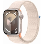 Apple Watch Series 9, 41 мм, корпус из алюминия цвета «сияющая звезда», нейлоновый ремешок цвета «сияющая звезда»