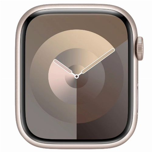 Apple Watch Series 9, 45 мм, корпус из алюминия цвета «сияющая звезда», спортивный ремешок цвета «сияющая звезда», размер M/L