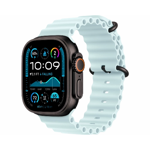 Apple Watch Ultra 2 (2024) GPS + Cellular 49 мм Black Titanium Case with Ice Blue Ocean Band 