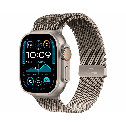 Apple Watch Ultra 2 (2024) GPS + Cellular 49 мм Natural Titanium Case with Natural Titan Milanese Loop Medium