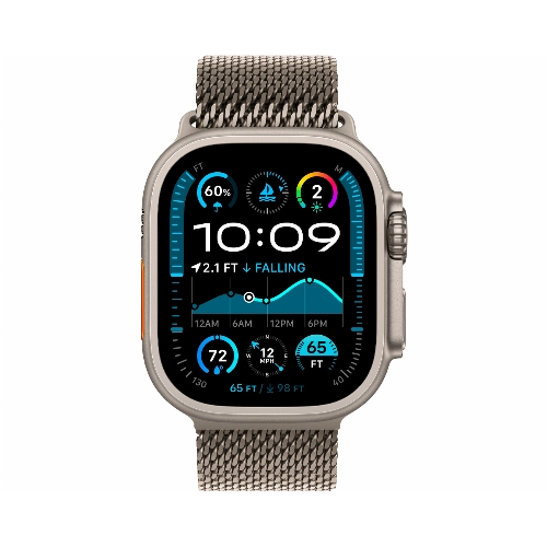 Apple Watch Ultra 2 (2024) GPS + Cellular 49 мм Natural Titanium Case with Natural Titan Milanese Loop Medium