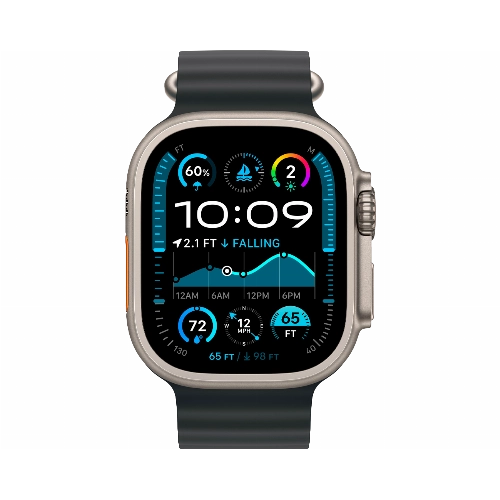Apple Watch Ultra 2 (2024) GPS + Cellular 49 мм Natural Titanium Case with Black Ocean Band 