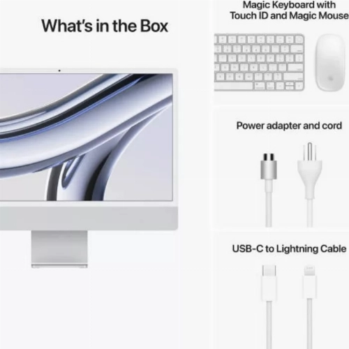 Моноблок Apple iMac 24" 2023 (MQRK3), 8/512 ГБ, серебристый (гравировка)