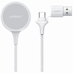 Кабель UGREEN USB-C Magnetic Charger Wireless для Apple Watch, 1м, белый
