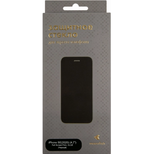 Стекло защитное moonfish Corning для iPhone 7/8/SE (2020), Full Screen, FULL GLUE, черный