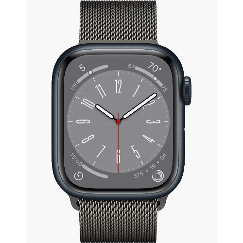 Умные часы Apple Watch Series 8 41 мм Midnight Aluminum Case with Graphite Milanese Loop, размер R