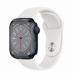Умные часы Apple Watch Series 8 41 мм Midnight Aluminum Case with White Sport Band