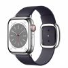 Silver Stainless Steel Case with Ink Modern Buckle Large