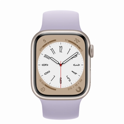 Умные часы Apple Watch Series 8 41 мм Starlight Stainless Steel Case with Purple Fog Solo Loop