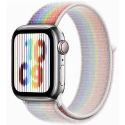 Умные часы Apple Watch Series 8 45 мм Silver Stainless Steel with Pride Edition Sport Loop, размер S/M