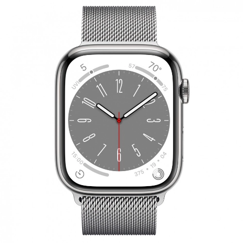 Умные часы Apple Watch Series 8 41 мм Silver Stainless Steel with Silver Milanese Loop, размер R