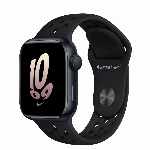 Умные часы Apple Watch Series 8 41 мм Midnight Aluminum Case with Black/Black Nike Sport Band, размер S/M