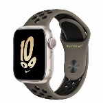 Умные часы Apple Watch Series 8 41 мм Starlight Aluminium Case with Olive Grey/Black NIKE Sport Band, размер S/M